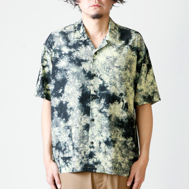 08sircus (ゼロエイトサーカス) R/Co kagozome shirt / レーヨン