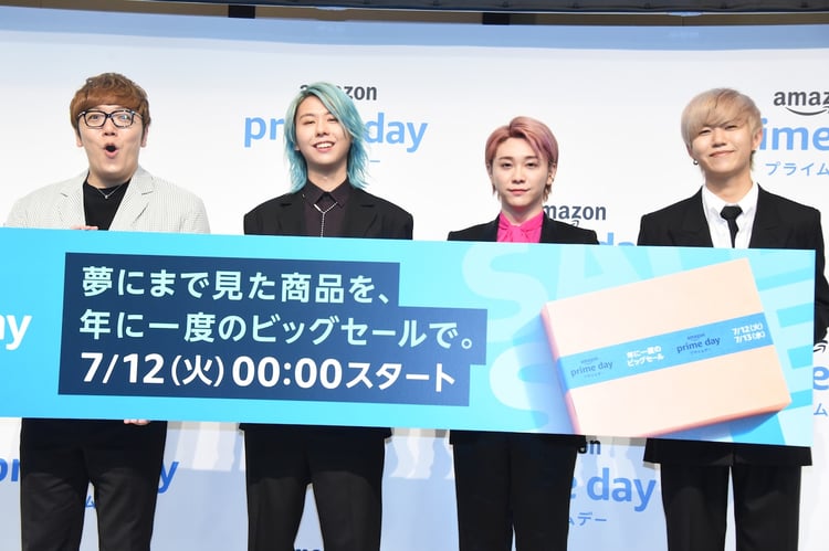 ミセスとHIKAKINがAmazon「プライムデー」発表会に出席、若井滉斗が