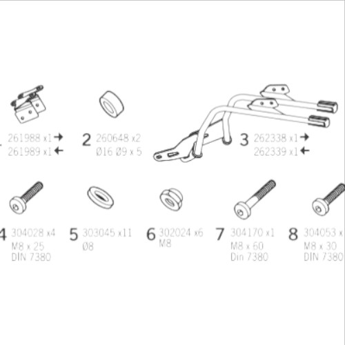 3Pシステムフィッティングキット 400X(13-23) - バイク
