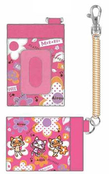 モンスターハンター アイルー フラワーシリーズ パスケース ピンク