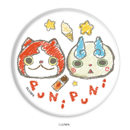 缶バッジ「妖怪ウォッチ ぷにぷに」01/ジバニャン＆コマさん(グラフ