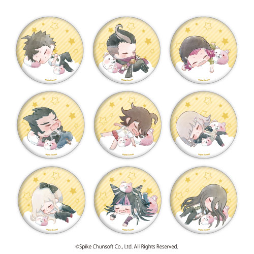 缶バッジ「ダンガンロンパ1・2 Reload」15/イエロー すやきゃら 9個