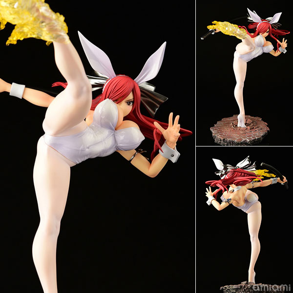 FAIRY TAIL エルザ・スカーレット ハイキックver.白兎 1/6 完成品