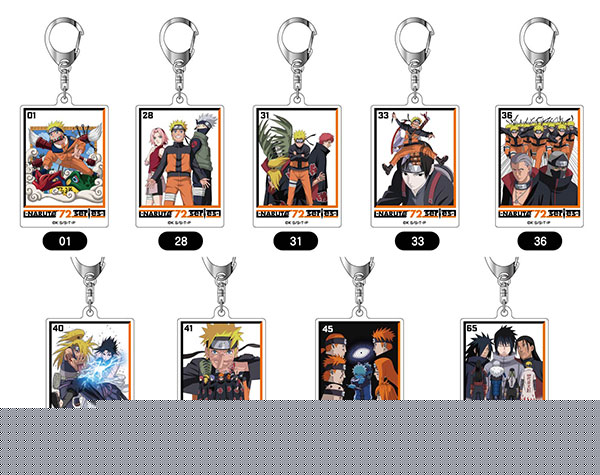 NARUTO-ナルト- 疾風伝 アクリルキーホルダー -NARUTO 72 series- 9個