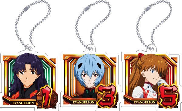 ぱちんこシン・エヴァンゲリオン アクリルキーホルダー3個セット 通常