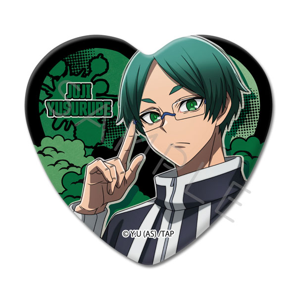 TVアニメ「桃源暗鬼」第1弾 ハート型缶バッジ YE (遊摺部従児)[シンク