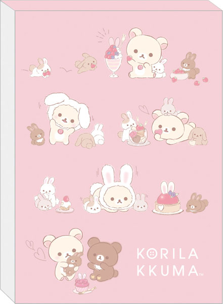 MH01002 リラックマ コリラックマとうさぎティータイム メモパッド
