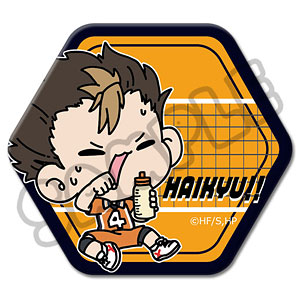 ハイキュー！！」第8弾 六角形缶バッジ(mochocho) M-VE(西谷夕)[シンク