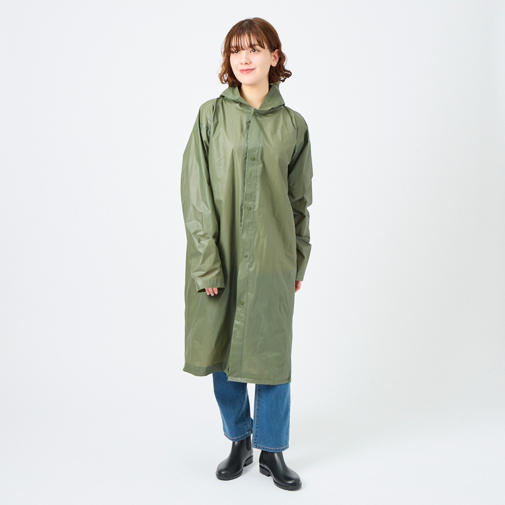 防水背マチ付きレインコート | イオンスタイルオンライン 衣料品