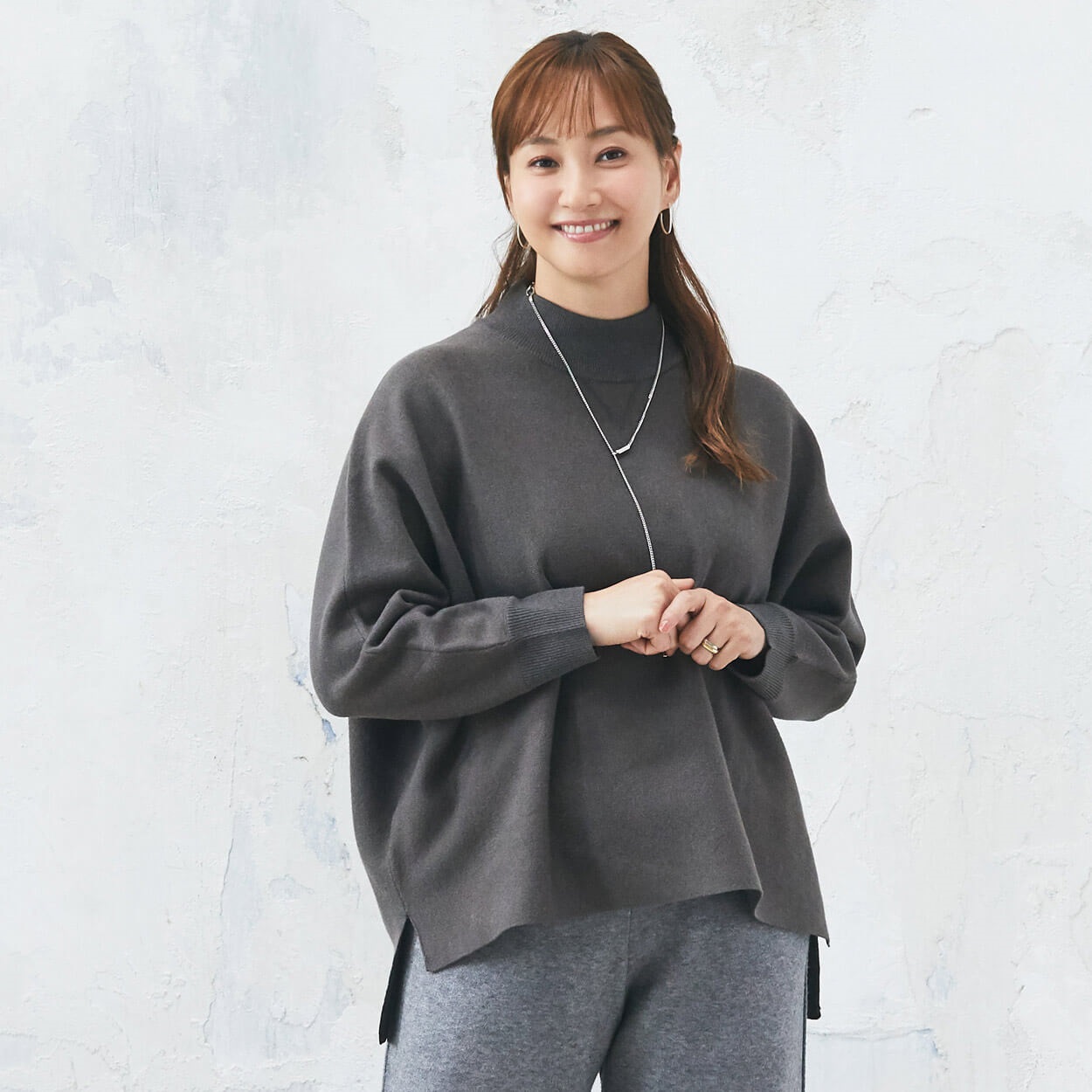 ESSEME×藤本美貴さんコラボ ハイネックドルマンニット レディス ESSEME