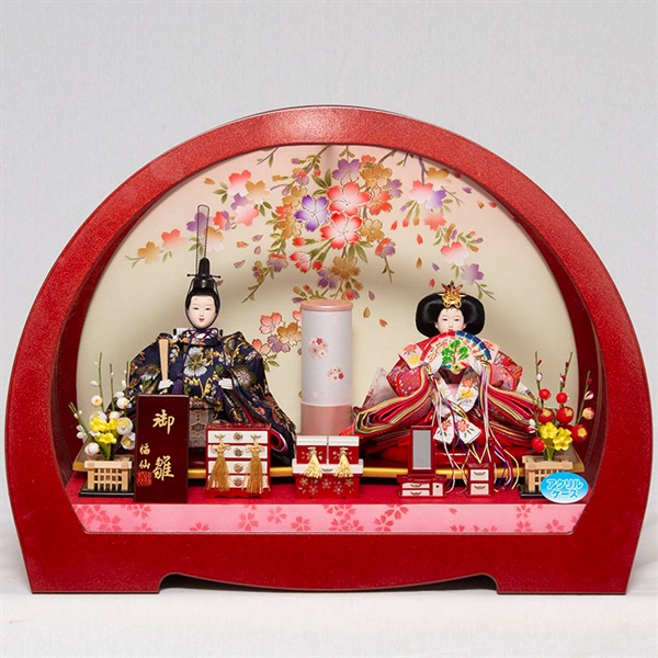 福仙 親王ケース飾り「さくら」 4532365193098 ひな人形 雛人形