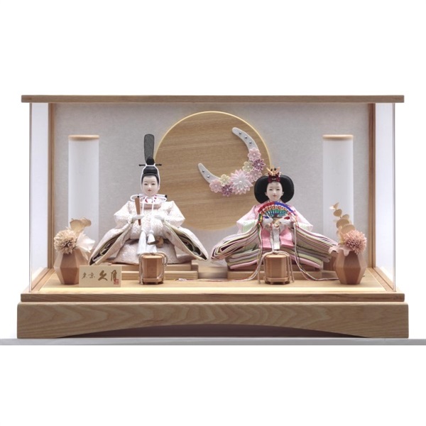 久月 親王ケース飾り「桃小町 彩葉」 4960282394326 ひな人形 雛人形