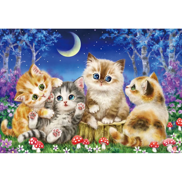 ジグソーパズル 月夜であそぼう 300ピース (完成サイズ:26×38cm