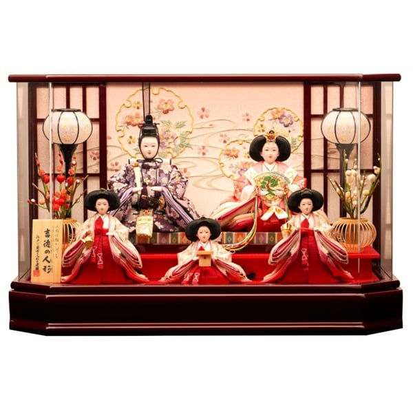 吉德 五人ケース飾り「春風」322998 4979866843730 ひな人形 雛人形