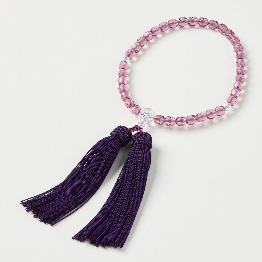 ブラックフォーマル小物 新紫水晶女性用片手念珠 レディス | イオン