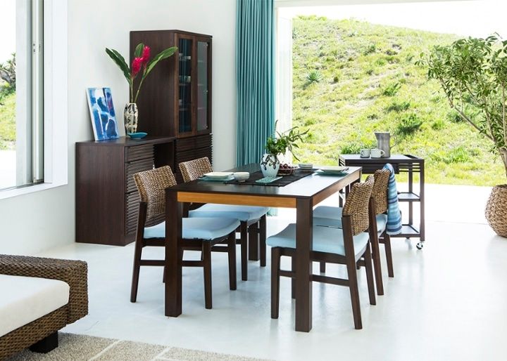 バンブー・ダイニングテーブルv02 1400～4人掛け～バンブー（竹）素材