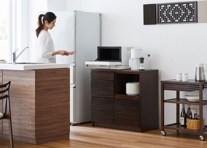 ルーバー・キッチンカウンターv02 870 ～食器棚(カップボード