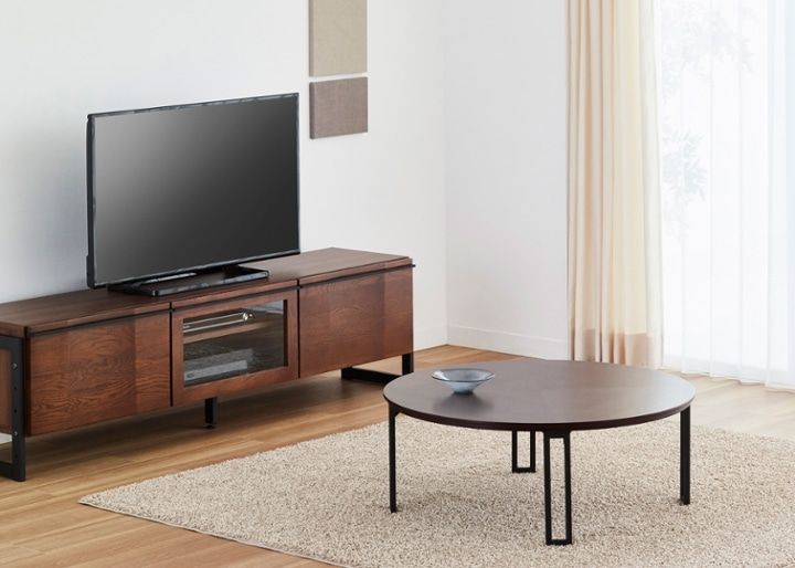 ラウンド・ローテーブル 900～丸い円形ローテーブルを和モダンに