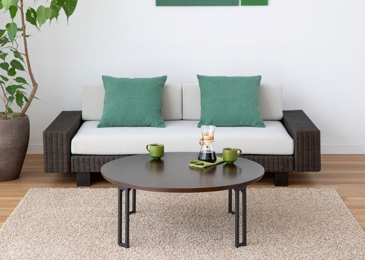 ラウンド・ローテーブル 900～丸い円形ローテーブルを和モダンに