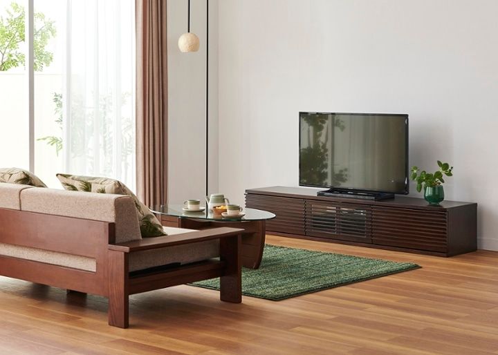 ルーバー・テレビボードv02 L～ローボード～ルーバーデザインが