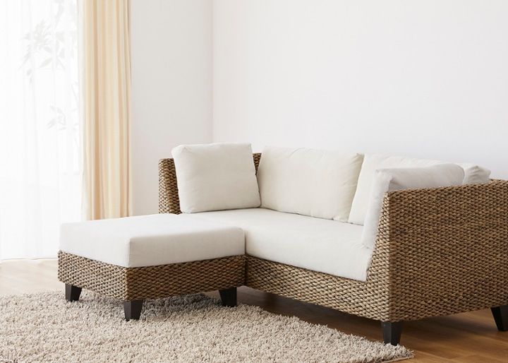 ラン・コンパクトソファ オットマン (ヒヤシンス)～狭いリビング