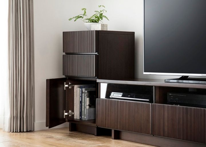 レン・テレビボードv03 v02 セット ～ローボード～伝統技法「なぐり