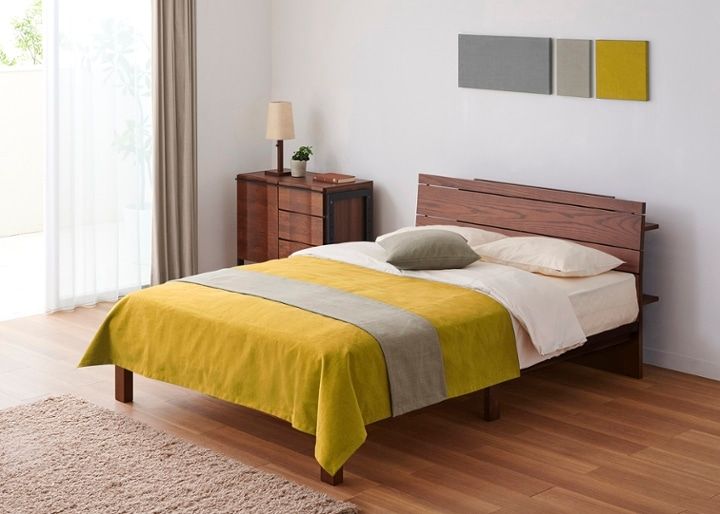 ムク・ベッド ベッドスプレッド＆スロー セット (サンセットレッド