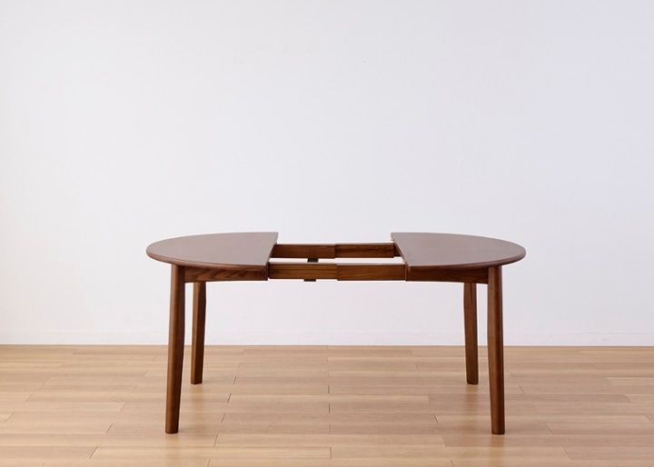 エン・伸長式ダイニングテーブル 1100～伸長式～天板を伸長して2人掛け