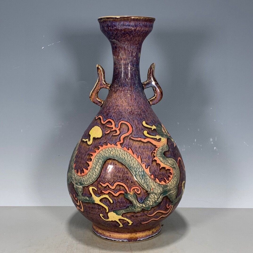 中国陶磁器 明萬歴赤絵 草花文様大壺 中国美術壺大明萬暦年