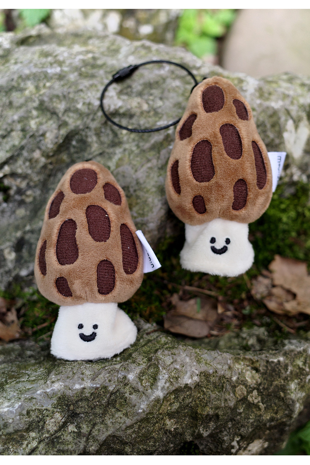 雨過山オリジナル アミガサタケぬいぐるみキーホルダー かわいいキノコ