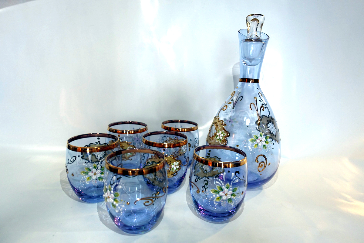 ガラス 工芸 カラフェ ?? デキャンタ ?? ヴェネチアンガラス ??