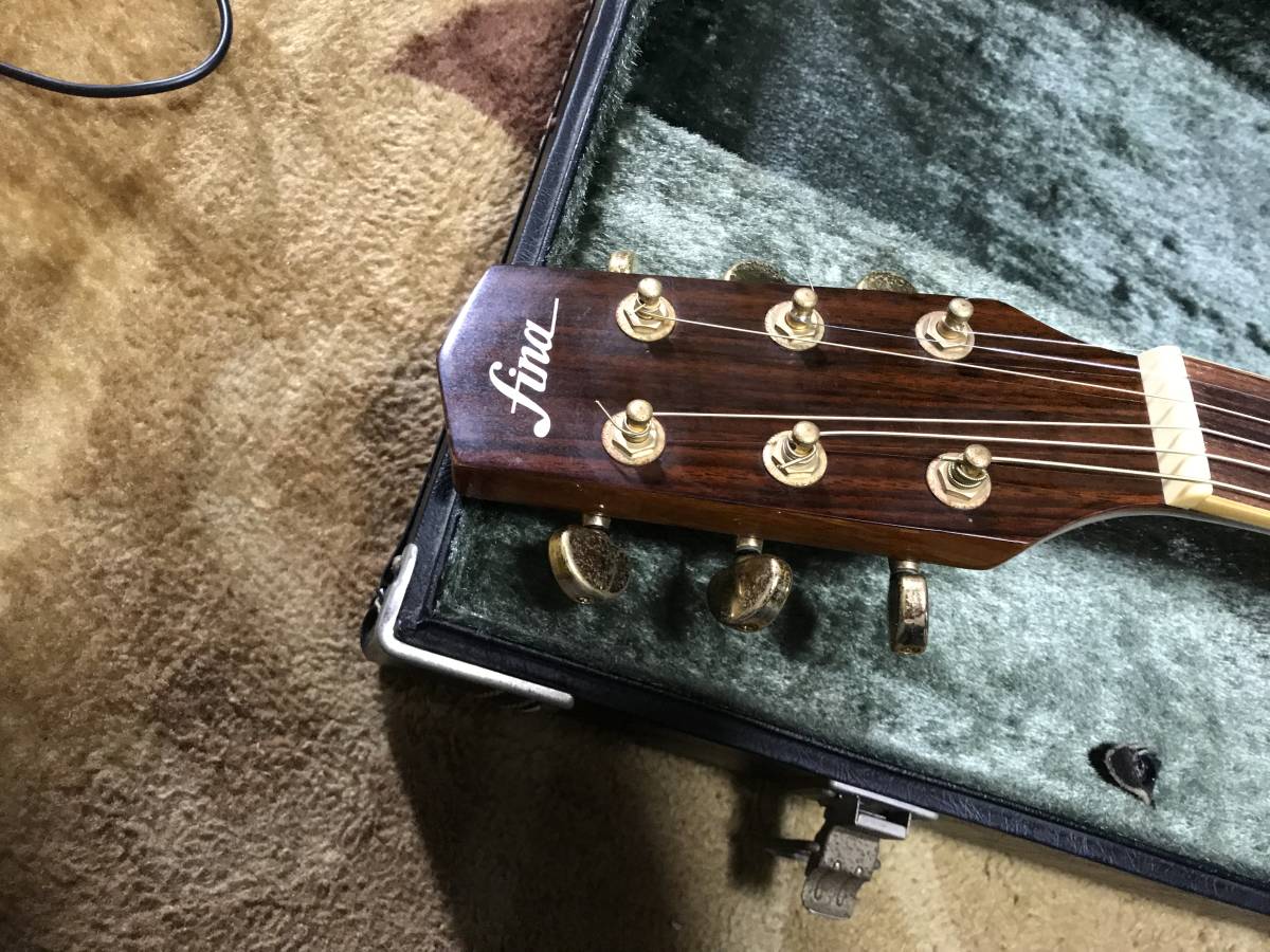 中古】OLD！トップ単板・カッタウェイ・fina FAW-800/TS 激鳴りアコギ