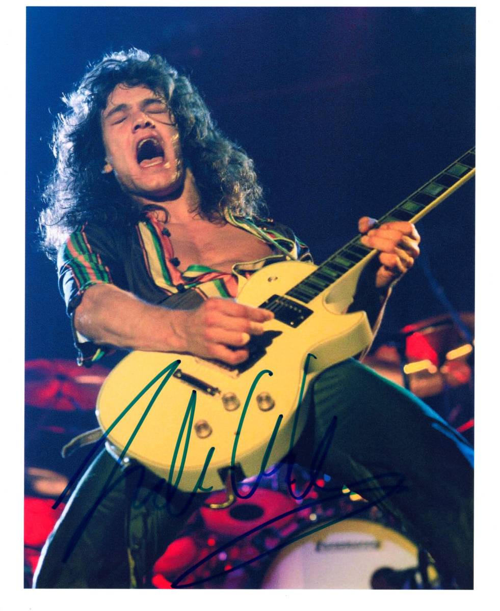 エドワード・ヴァン・ヘイレン 直筆サイン入り写真 Van Halen ロック