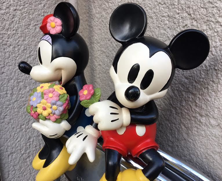 a992◇ジャンク◇加藤工芸ミッキー&ミニーのみです◇ベンチプランター