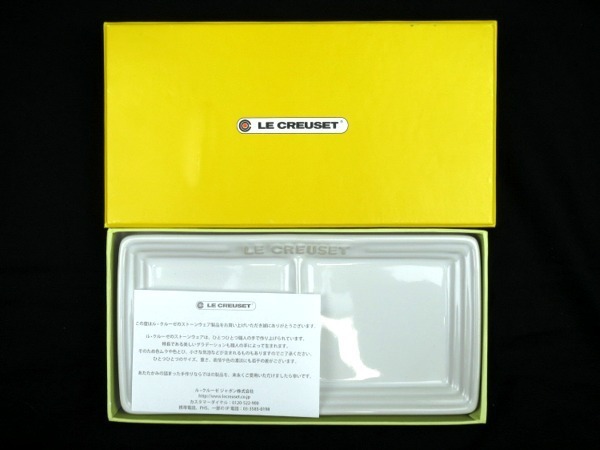 ♪ LE CREUSET ル・クルーゼ ヤクミプレート 薬味皿 ホワイト♪未使用