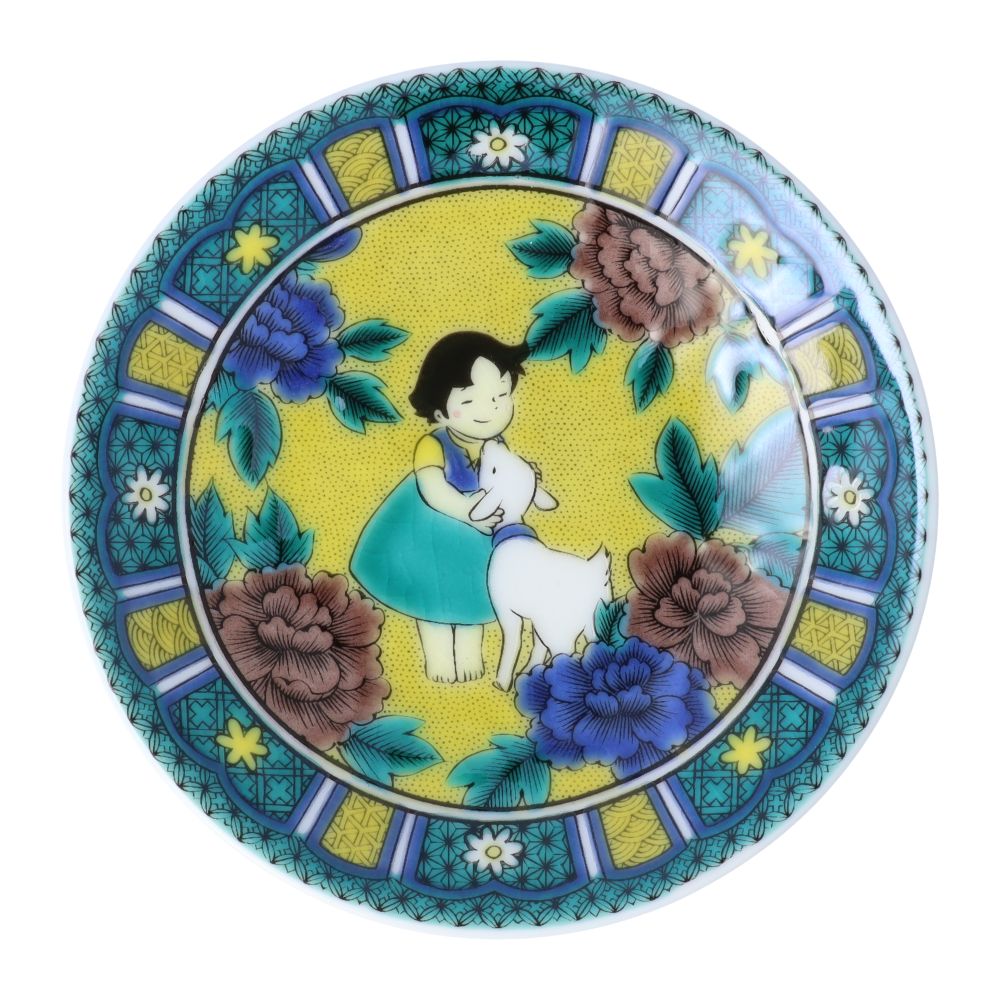 🔥🔥【日本製《九谷燒》飄零燕陶瓷小碟】