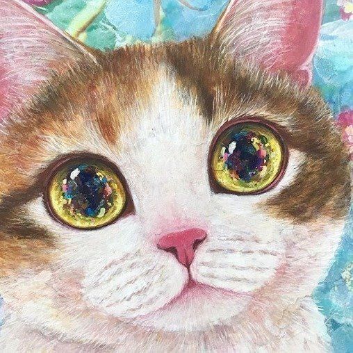 画家「福嶋吾然有」さんの猫のアート作品が素敵すぎる♡｜ねこのきもち