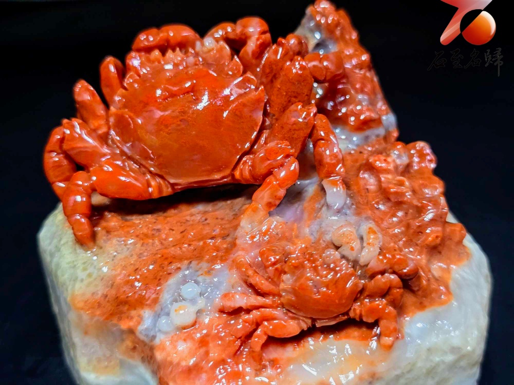 老撾石手工精雕張國民老師作品【家和萬事興，八方來財】 | 純手工石雕