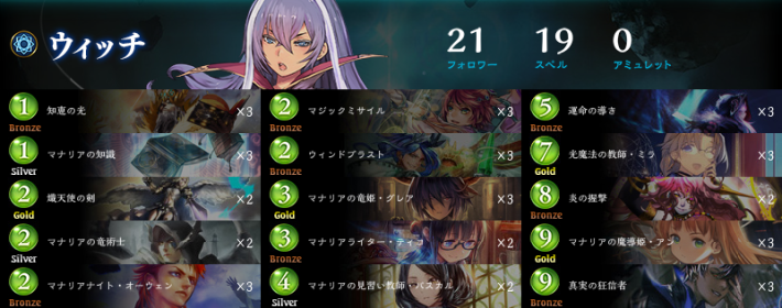 シャドバ】マナリアウィッチのローテーションデッキレシピと立ち回り