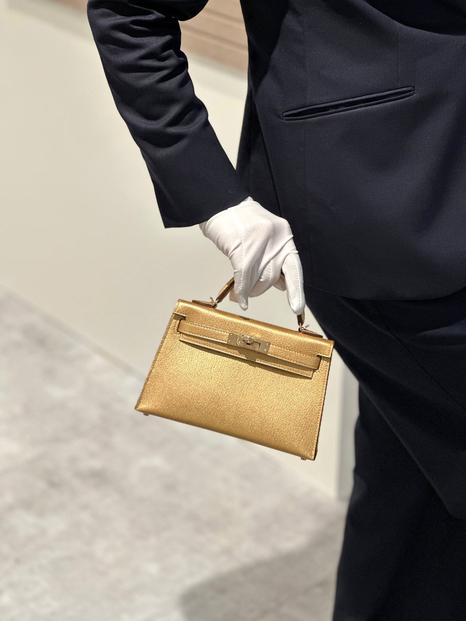 ランク N 新品 HERMÈS エルメス ミニケリー2 ドレ (Y9) シェーブル