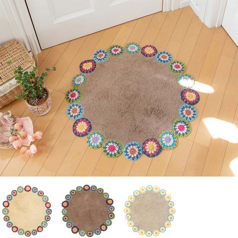 マット サークルマット クロシェット かぎ編み かぎ針編みモチーフ