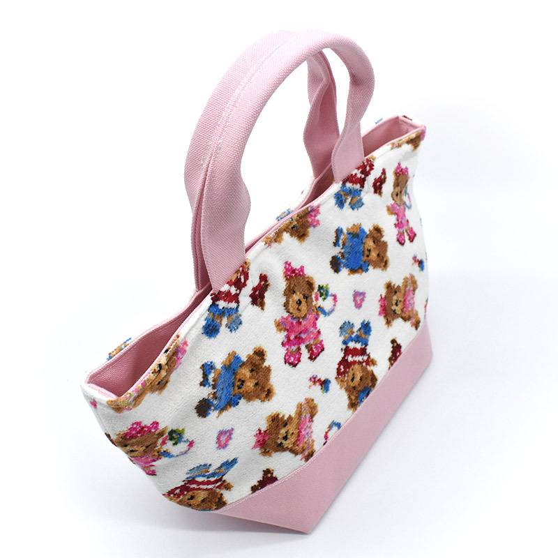 日本製 テディベア柄 トートバッグ コスメポーチ セット 子供 ママへ