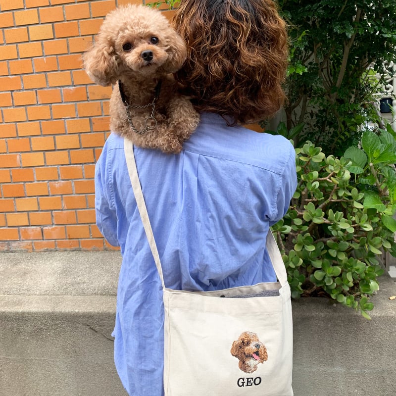 お散歩バッグ サコッシュ ショルダー 名前 名入れ 刺繍 刺しゅう