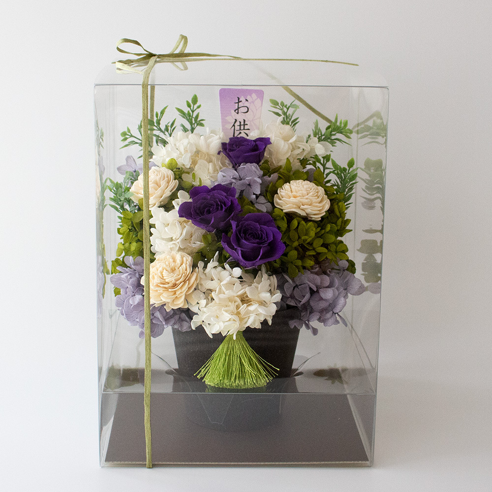送料無料】 プリザーブドフラワー お供え 仏花 仏壇用 供花 お悔やみ