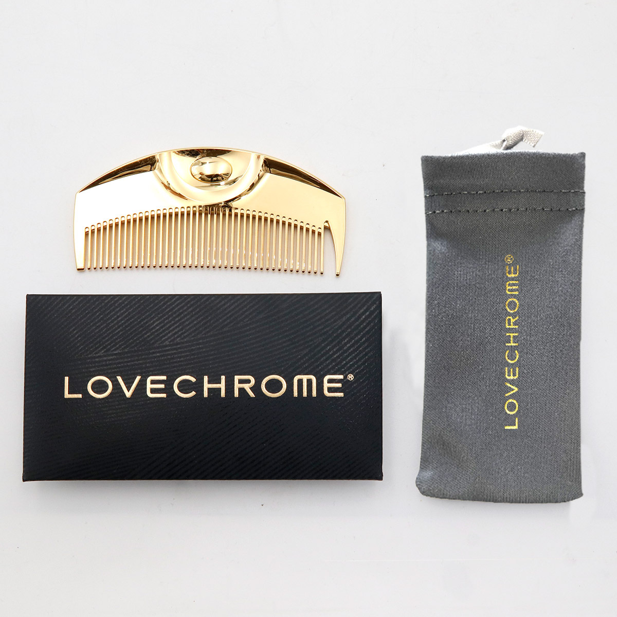 収納袋付き 】 LOVECHROME くし ラブクロム ヘアコーム K24GPツキ