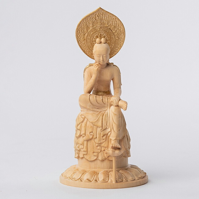 1-2W 極小仏 菩薩半跏像[仏像 木彫り 木製 菩薩様 菩薩像 オブジェ