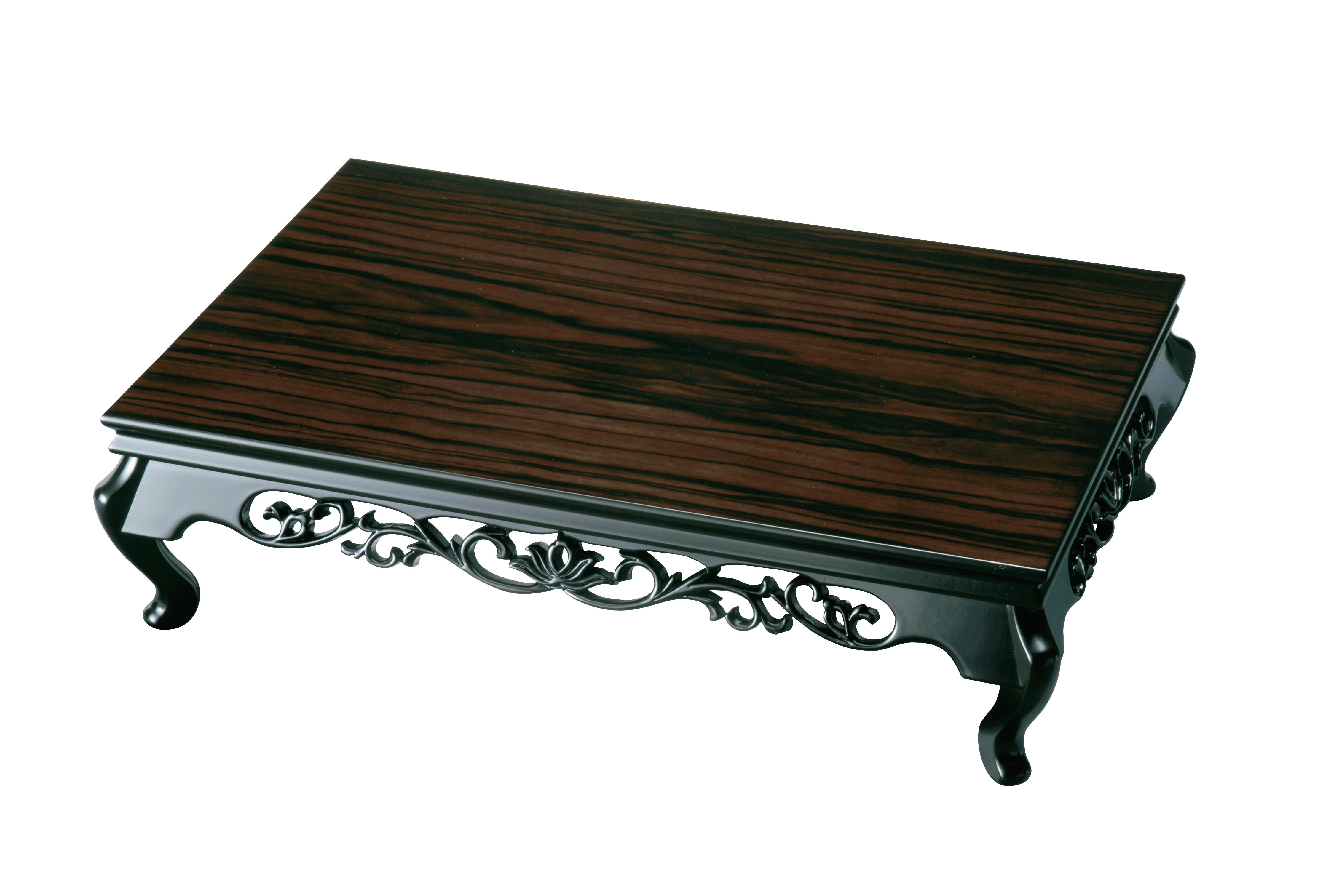 名入れ加工可能】花台 木製 敷板 飾り台 つばき 15号 (45cm) 黒檀調 華