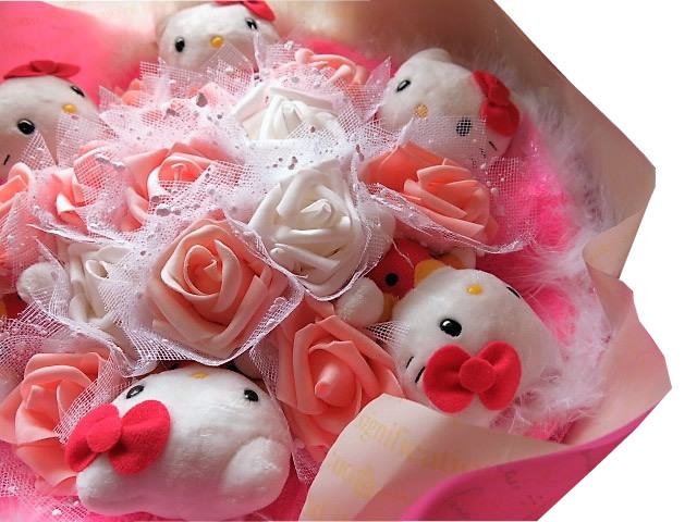 成人式 キティ 花束 成人祝い 20歳 プレゼント キティ ぬいぐるみ