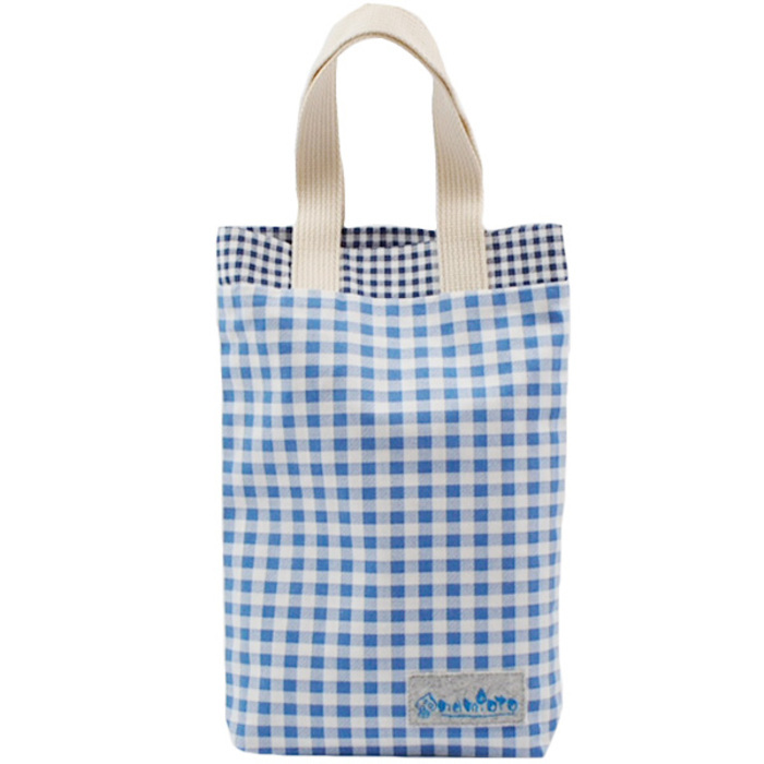 入園入学必需品 スカイチェック×ネイビーチェック 5点セット