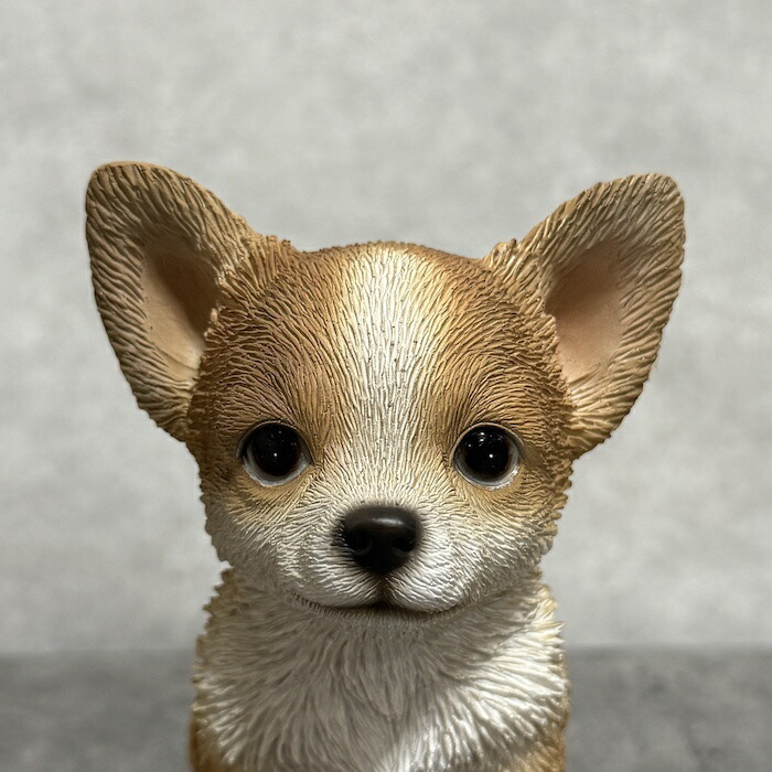 犬 置物 おしゃれ お座りチワワ 小 かわいい 動物 小さいオブジェ
